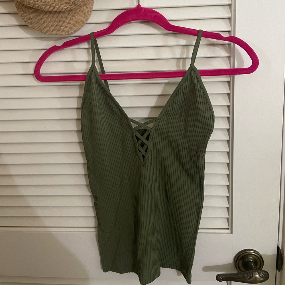 FREE PEOPLE Intimately Sexy Plunge Strappy Front Detail Top!